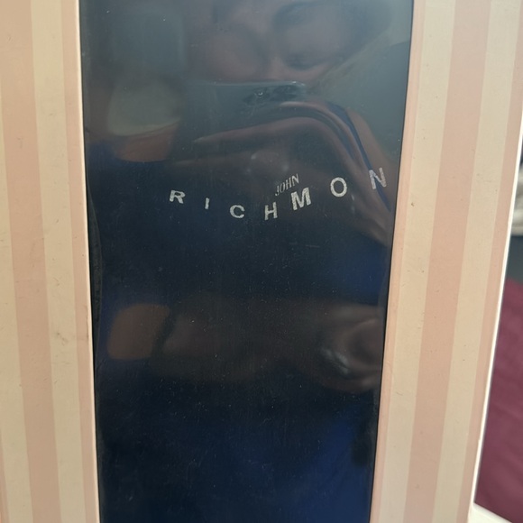 Black n white slightly used John Richmond 4inch stiletto heel halter back strap - Picture 8 of 11